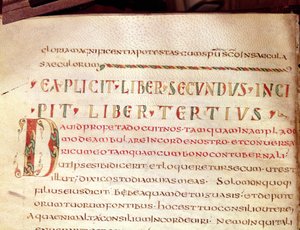 Lat 1732 Fol.67v女士从Saint Ambroise的作品（340-396）开始的历史D 作者 法语学校