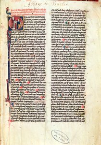 来自St. Thomas Aquinas的Summa神学的de Vauclair 160 Fol.1页（1225-74） 作者 法语学校