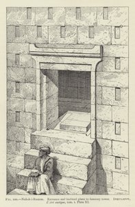 Naksh-i-Rustem，入口和倾斜的飞机到殡葬塔 作者 法语学校