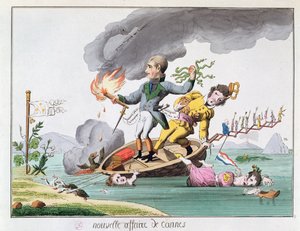 拿破仑·波拿巴（1769-1821）于1815年从厄尔巴岛返回时在戛纳附近登陆 作者 法语学校