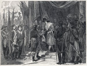 拿破仑-波拿巴（1769-1821）于1797年12月10日将坎波福米奥（Campo-Formio，坎波福米奥）的贸易移交给执行委员会成员。法国和奥地利之间的这项贸易标志着第一次联盟的结束。 作者 法语学校