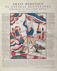 拿破仑一世（1769-1821）在Arcola的桥上，1796年11月17日，18-19世纪 作者 法语学校