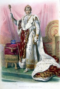 拿破仑一世身着 Sacre 的服装 - 在“”Plutarque Français”“” 作者 法语学校