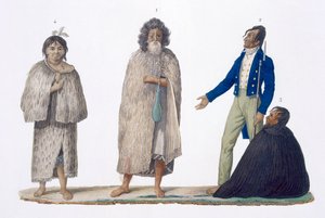 新西兰土着和西方人，1826年 作者 法语学校