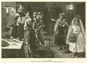 Noel En Lorraine（雕刻）。 作者 法语学校