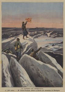 On a Himalayan summit (colour litho) 作者 法语学校