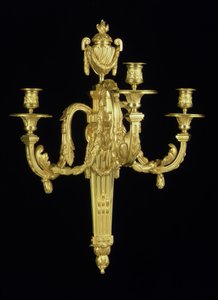 路易十六三枝壁灯之一，1775（ormolu）