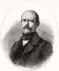 劳伦堡公爵俾斯麦王子奥托·爱德华·利奥波德，来自LUniversIllustré，1866年 作者 法语学校