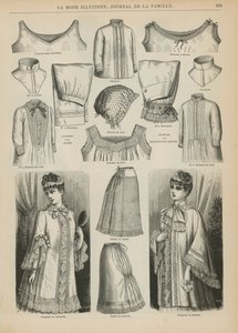 来自La Mode Illustree的页面，1885年 作者 法语学校