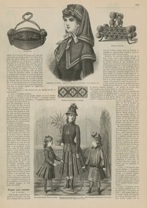来自La Mode Illustree的页面，1885年 作者 法语学校