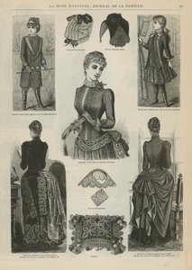 来自La Mode Illustree的页面，1885年 作者 法语学校