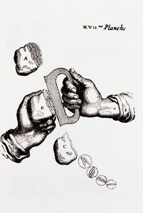 笛卡尔（Rene Descartes）的《哲学原理》中的一页（1596-1650）。 作者 法语学校