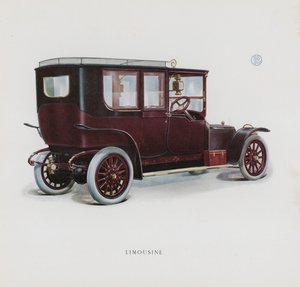 Panhard & Levassor目录中的一页（彩色平印）。 作者 法语学校