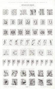 来自Vignettes Typographiques的页面（雕刻）。 作者 法语学校