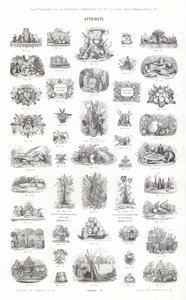 来自Vignettes Typographiques的页面（雕刻）。 作者 法语学校