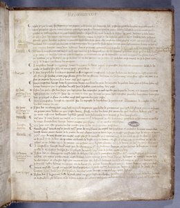 巴黎议会理事会登记册中的页面描绘了圣女贞德（1412-31），1429年5月10日 作者 法语学校