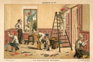 Painting the interior of a building (chromolitho) 作者 法语学校