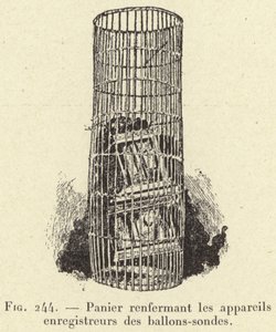 Panier renfermant les appareils enregistreurs des ballons-sondes (engraving) 作者 法语学校