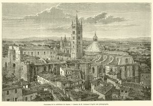 Panorama de la cathedrale de Sienne (engraving) 作者 法语学校