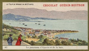 Panorama of Ajaccio and the bay (chromolitho) 作者 法语学校