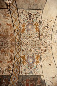 教区教堂（Església de la Mare de Déu de Solers）。内部。中殿，天花板。壁画。16世纪(?)。 作者 法语学校