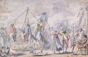 巴黎游乐场，被称为Les Porcherons（铅笔和纸上的卫生间） 作者 French School
