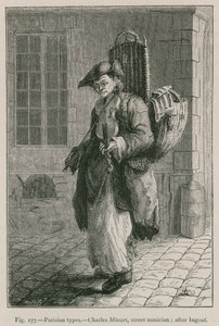 Parisian Types，Charles Minart，街头音乐家;在Ingouf之后 作者 法语学校