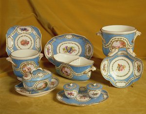Sevres Melbourne Service的一部分，1770-71（软膏瓷）