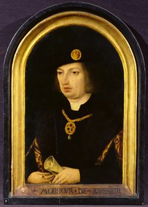 克利夫斯的菲利普（刻有“Monsour de Ravestein”）c.1502-34（面板油画） 作者 法语学校