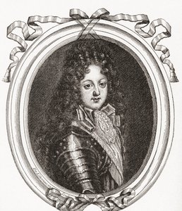 奥尔良公爵Philippe d&39;Orléans和沙特尔公爵，1674年1723年。法国王室成员和王国摄政王。来自Les Heures Libres出版于1908年。 作者 法语学校