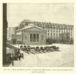 Place du Parvis酒店建于1877年，入口处有Hotel Dieu酒店，景点与先例相同 作者 法语学校