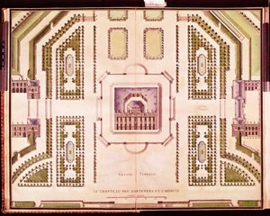 1714年Chateau de Marly的Grand Terrasse计划 作者 法语学校