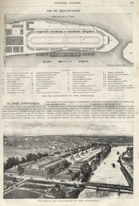 1869年必须在比兰库尔岛建立的国际体育的计划--1869年比兰库尔岛的国际体育的建立的总视图 作者 法语学校