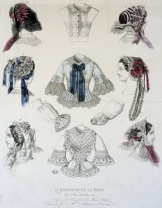 杯盘和紧身胸衣 - 载于 "Le Moniteur de la Mode "杂志 作者 法语学校