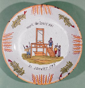 1793年1月21日纪念路易十六处决的法国革命图案板块（彩陶） 作者 法语学校