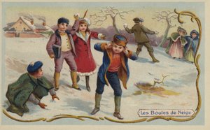 玩雪球(chromolitho) 作者 法语学校