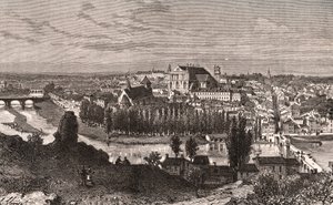 Poitiers - engraving in “La France illustree: geographie, histoire, administration statistique” by V.A. Malt-Brown. 1884 作者 法语学校