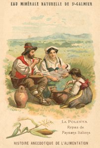 Polenta, meal of Italian peasants (chromolitho) 作者 法语学校