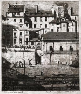 巴黎警察。 （雕刻，约 1860 年） 作者 法语学校