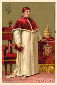 Pope Leo X (chromolitho) 作者 法语学校