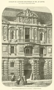 卢浮宫旧 Bibliotheque du Roi 的门（雕刻） 作者 法语学校