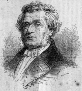 Alphonse Lavallee (1791-?)的肖像，南特的商人，培训工程师的中央工艺学院（或巴黎中央工艺学院）的创始人。1863年11月28日《世界画报》第346期的版画。 作者 法语学校
