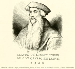 Claude de Longwy 的肖像，红衣主教 de Givry（雕刻） 作者 法语学校