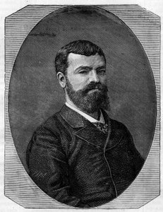 亨利-保罗（Henri Paul）-内诺（1853-1934）的肖像，法国建筑师，在巴黎建造了新索邦大学。在 "世界画报 "上的雕刻。 作者 法语学校