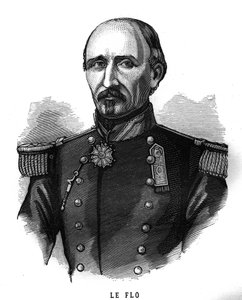 阿道夫-勒弗洛（1804-1887）的画像，法国军队的将军和政治家。雕刻在 "1789-1880年法国军队插图 "中。 作者 法语学校