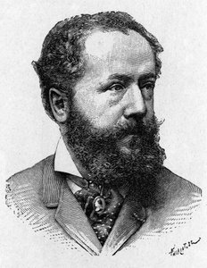 Albert Tissandier的肖像，他是Gaston Tissandier的兄弟，法国航空业--在 "科学专辑；杰出的科学家；伟大的发现 "1896年。 作者 法语学校