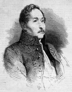 亚历山大-丹尼斯-阿贝尔-德-普约尔（1787-1861）的肖像，法国画家。1861年10月12日《世界画报》第235期上的版画。 作者 法语学校