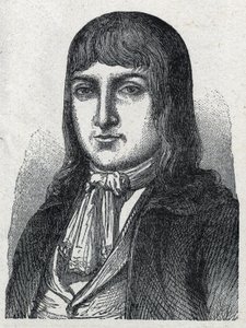 法国革命的厨师chouan（1762-1795）博伊沙迪（Bois hardy或Bois-Hardy）的骑士，业余爱好者杰罗姆-勒布拉斯-德-弗热的肖像，1889年的雕刻。私人收藏。 作者 法语学校