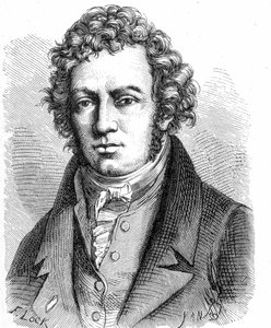 Portrait of André Marie Ampère (1775 - 1836), French physicist - in “” Album de la Science; illustrious scientists; Great discoveries””” 1896. 作者 法语学校