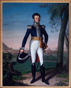 Annibal de Saluces (Annibale Di Saluzzo) (1776-1852) 的肖像，尼斯复兴时期的总督 - Jean Vacca 绘画，布面油画，法国艺术 - 尼斯市政档案馆 作者 法语学校